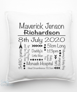 Birth Detail Cushion Cushion