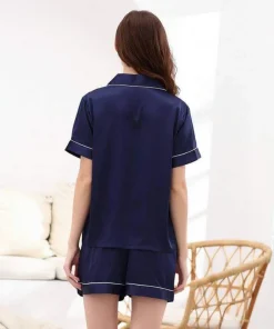 Alternative view of Personalised Satin Pyjamas - Short Sleeved