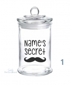 Personalised Lolly jar with name design 1