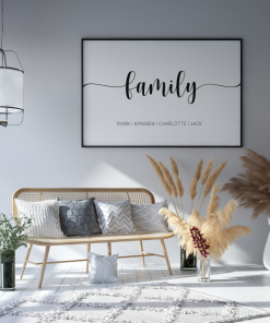 Custom made family print by Simply Personalised
