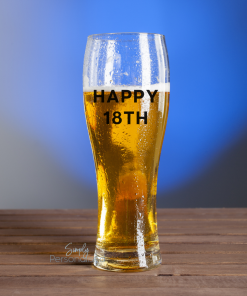 Personalised 18th Birthday Beer Glass