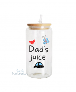Glass can tumbler with your Childs artwork