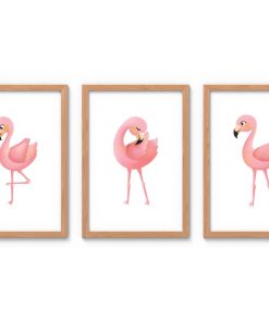 Set of 3 Flamingo Prints