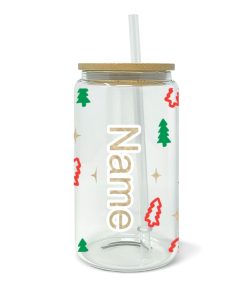Christmas Glass Can Tumbler
