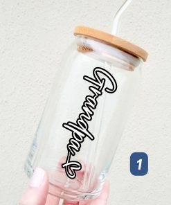 Father's Day Glass Can Tumbler